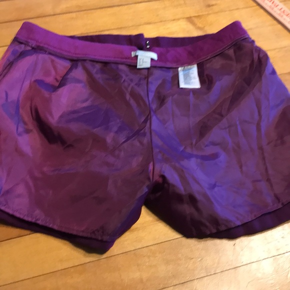 H&M  Purple Herringbone Wool Blend Lined shorts - Picture 8 of 8